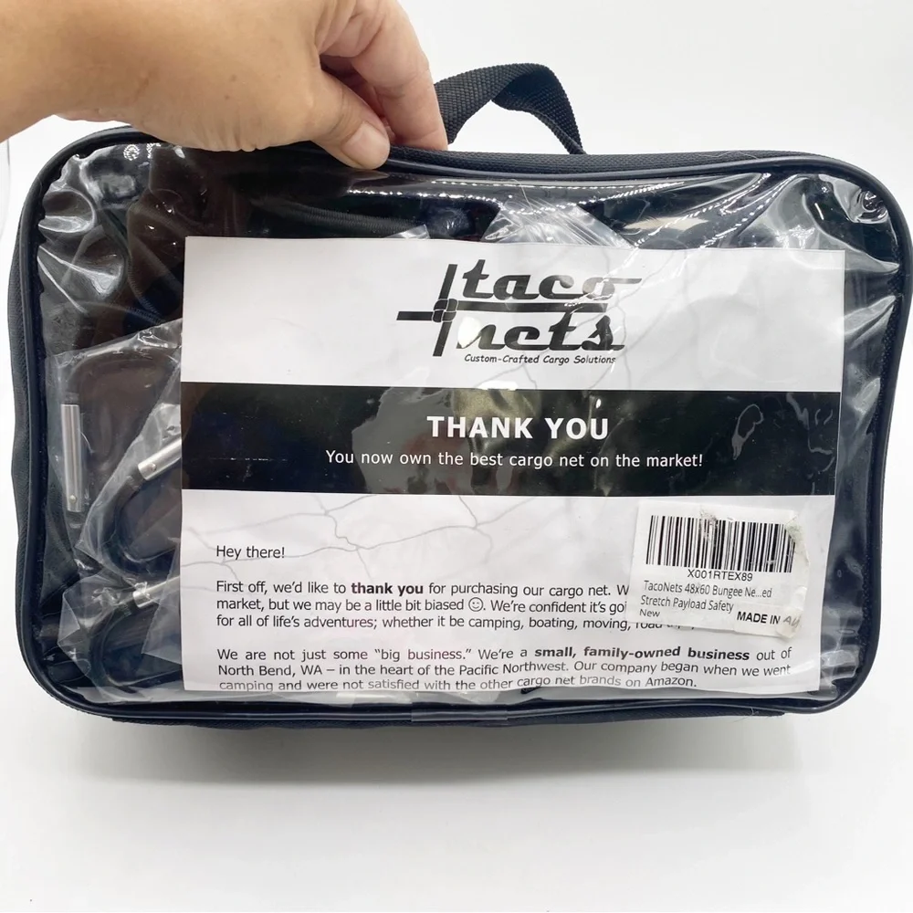 Black Truck Bed Cargo Net for Home Storage For Trucks SUV